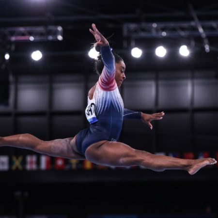 Simone Biles Returns for Her Last Possible Event, the Balance Beam