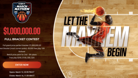 BetUS Sportsbook Announces March Madness Bracket Contest with Huge Prize Pool